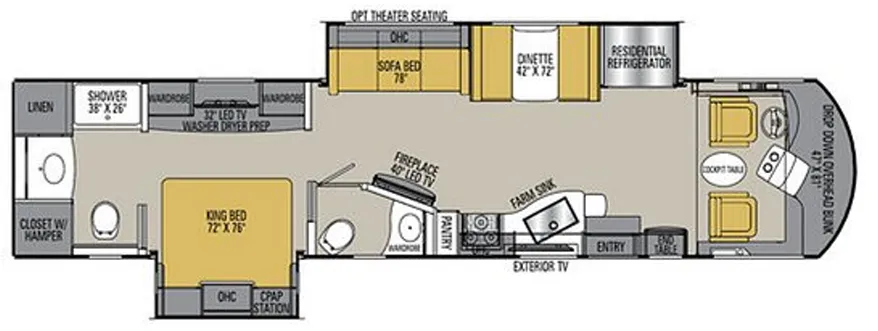 Coachmen Sportscoach SRS 365RB floor plan