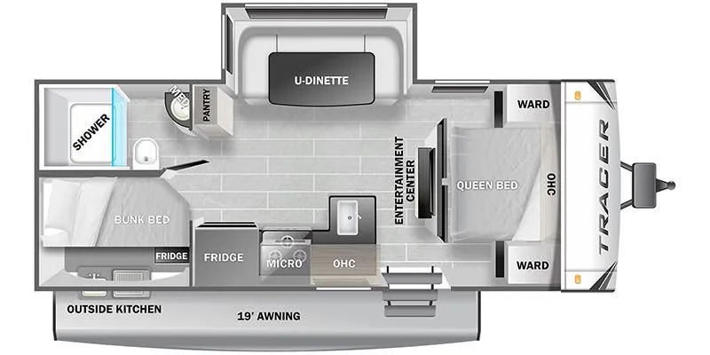 2021 Prime Time Tracer 24DBS floor plan