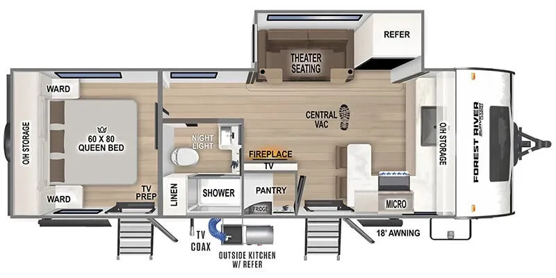 Forest River Surveyor Legend 235FKLE floor plan