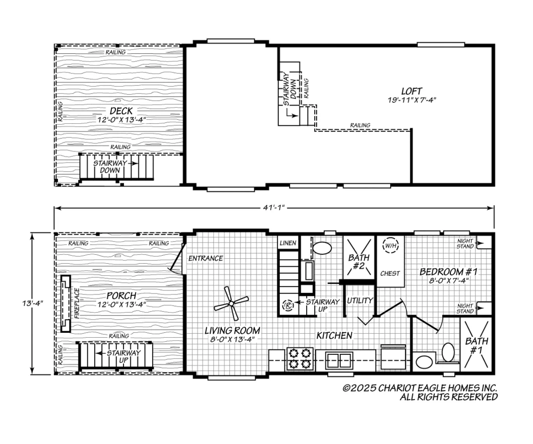 Chariot Eagle Seashore Cottages Loft VISTA 144110 floor plan