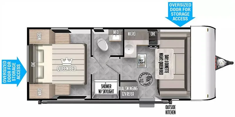 Forest River Salem FSX Northwest 161QK floor plan