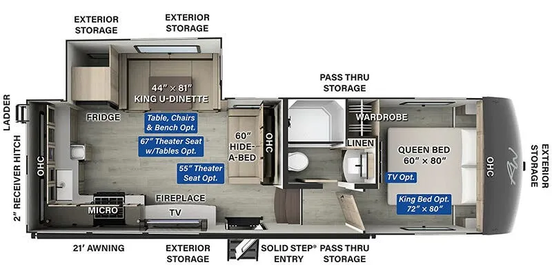 2025 Forest River Rockwood R301RKS - Floor plan