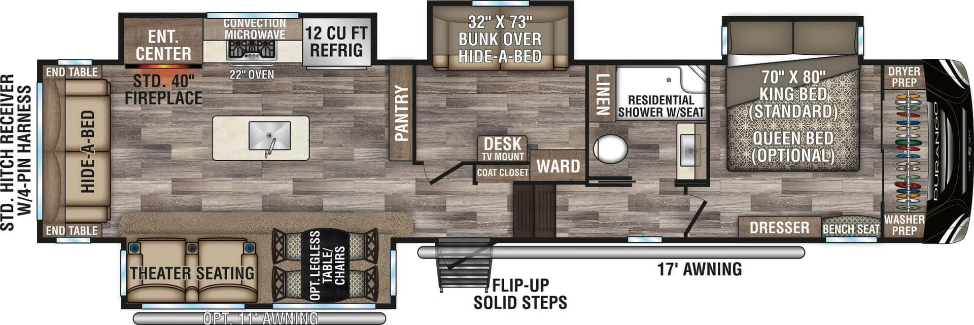 K-Z Durango D343MBQ floor plan