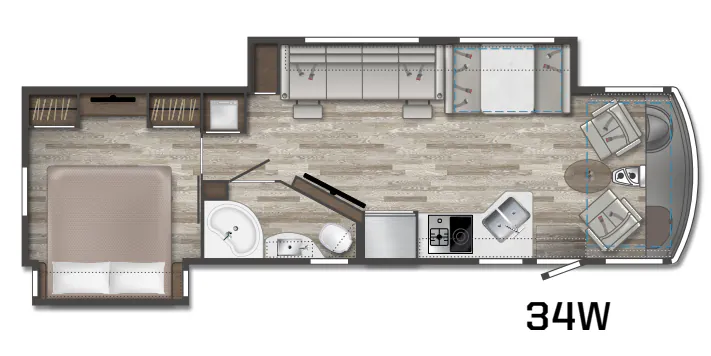 Winnebago Adventurer 34W floor plan
