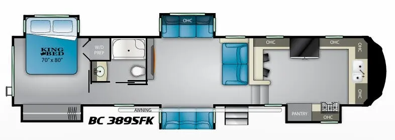 Heartland Big Country 3895FK floor plan