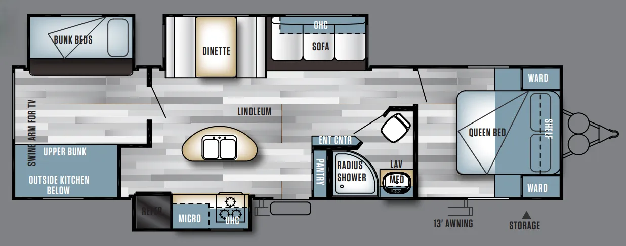 Forest River Salem 31BKIS floor plan