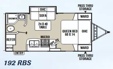 Coachmen Freedom Express Ultra Lite 192RBS floor plan