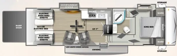 Forest River Sandstorm 3300SRT floor plan