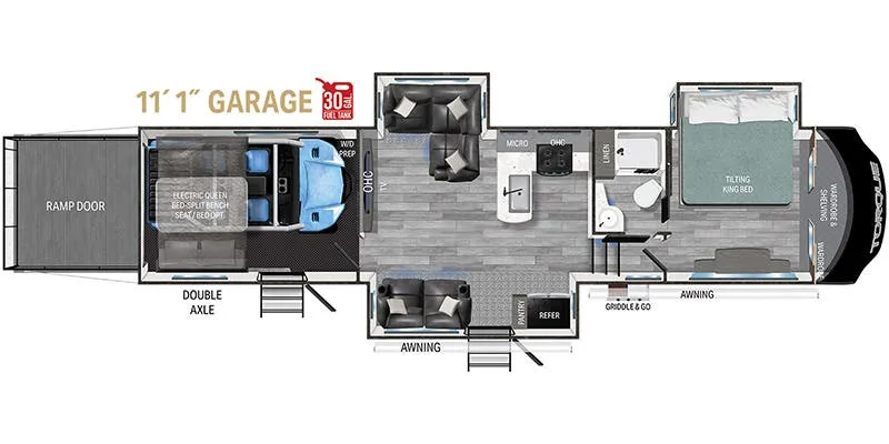 Heartland Torque TQ 350 floor plan
