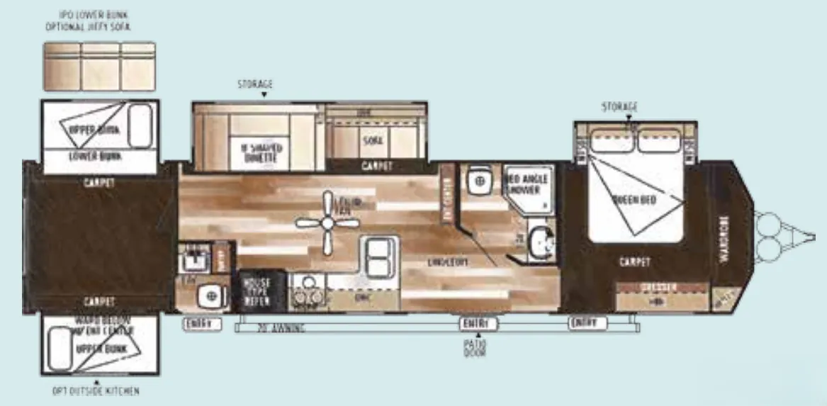 Forest River Salem Villa 402QBQ floor plan