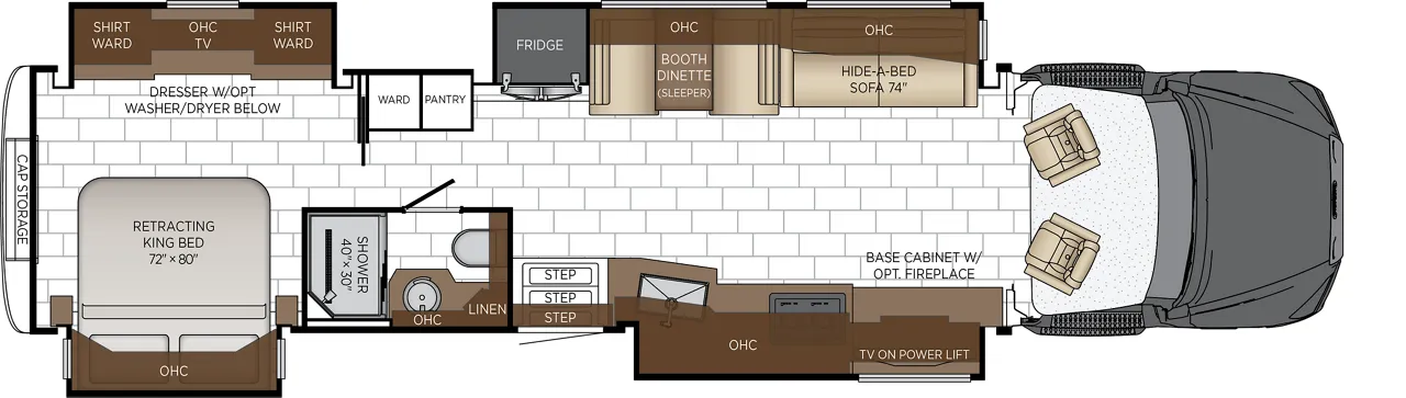 Newmar Supreme Aire 4129 floor plan