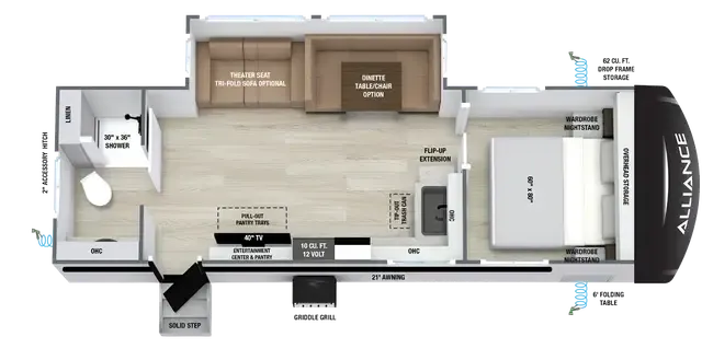 Alliance RV Delta 262RB floor plan