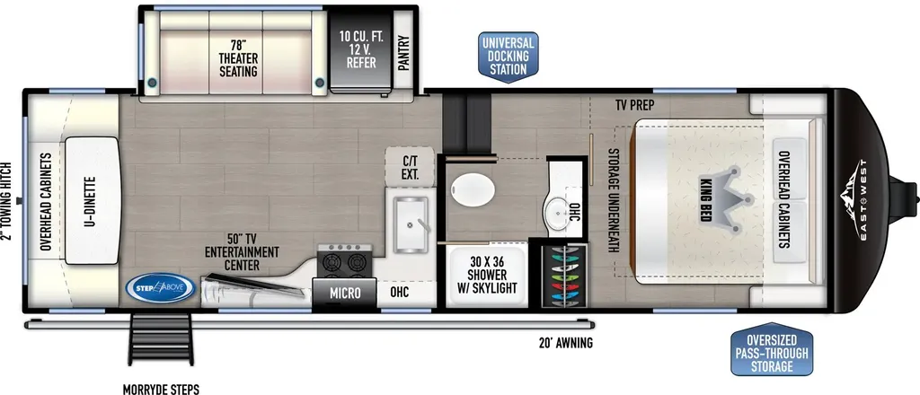 2024 East to West Blackthorn Half-Ton 26RD floor plan