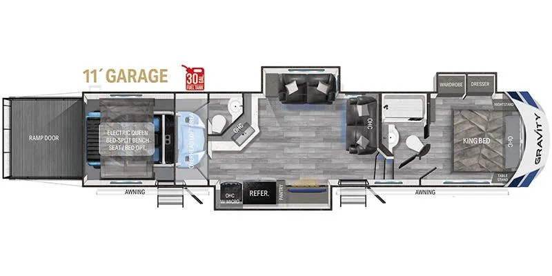 Heartland Gravity GR 3550 floor plan