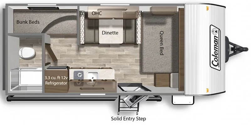 2023 Dutchmen Coleman 17B - Floor plan