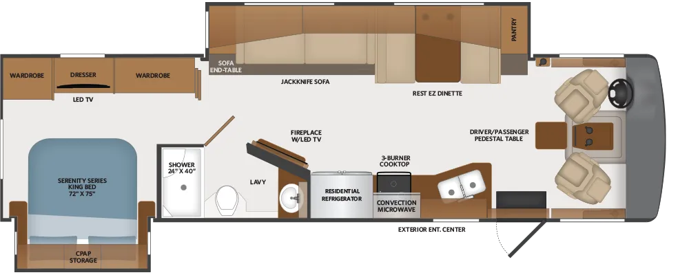 Fleetwood Bounder 33C floor plan