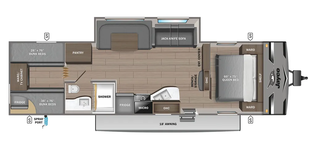 2021 Jayco Jay Flight 294QBS floor plan