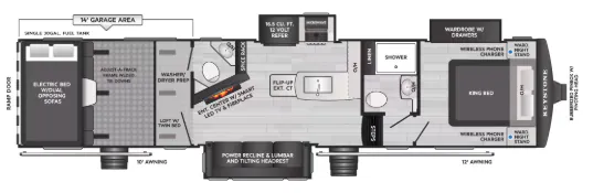 Keystone Carbon 368 floor plan