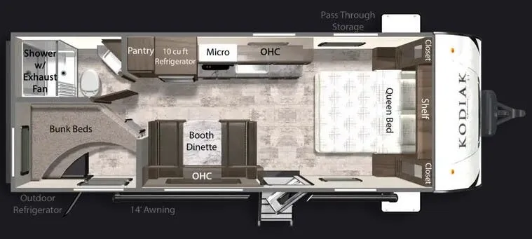 Dutchmen Kodiak 220BHS floor plan