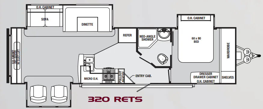 Palomino Sabre 320 RETS floor plan
