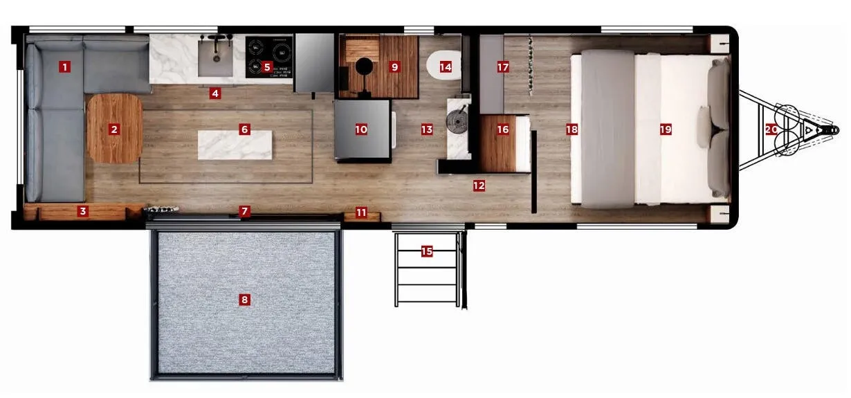 Living Vehicle HD Series HD30 floor plan