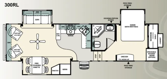 Forest River Sandpiper 300RL floor plan