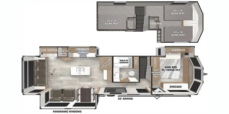2025 Forest River Wildwood Grand Lodge 42DL - Floor plan