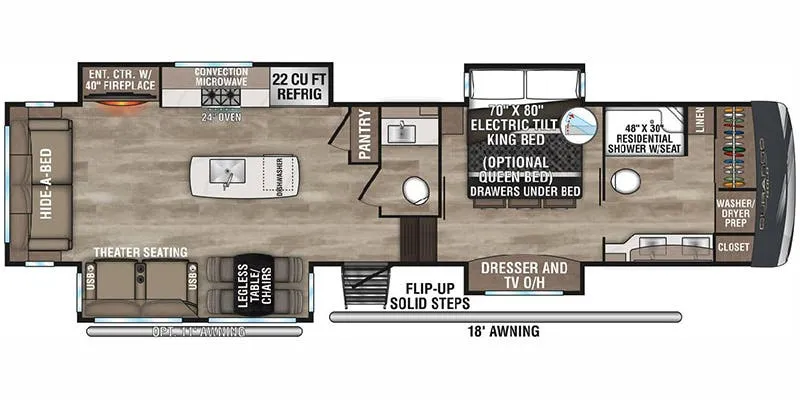 K-Z Durango Gold G366FBQ floor plan