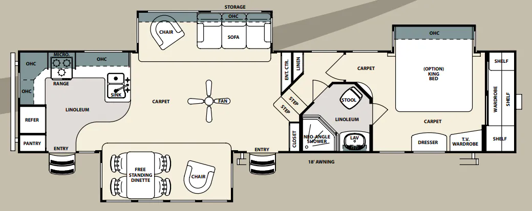 Forest River Sandpiper 365RG floor plan