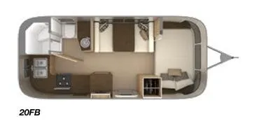2019 Airstream Flying Cloud 23CB floor plan