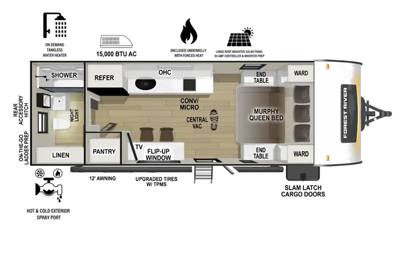 2025 Forest River R-Pod RP-197 - Floor plan
