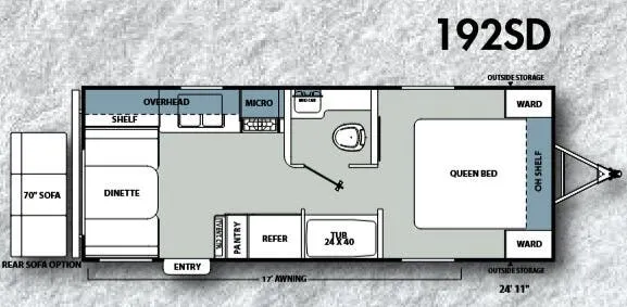 2013 Coachmen Catalina Santara Series 192SD - Floor plan
