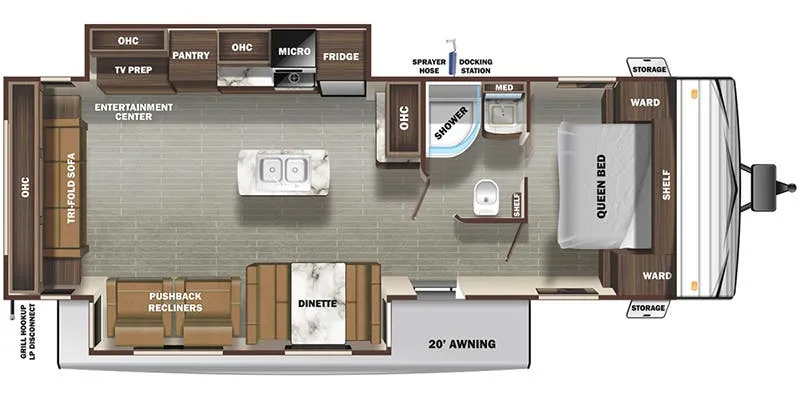 2018 Starcraft Autumn Ridge 27RLI - Floor plan