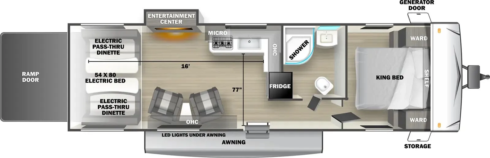 Forest River Shockwave 2700RLS floor plan