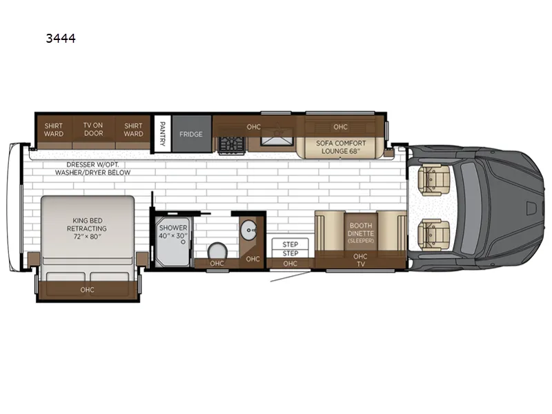 2026 Newmar Grand Star 3444 floor plan