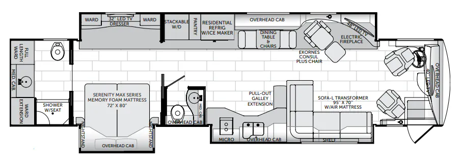 American Coach American Dream 42G floor plan