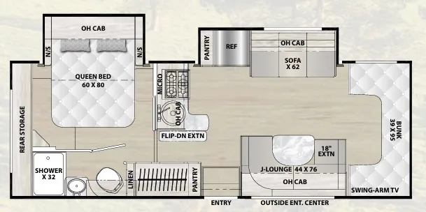 Coachmen Cross Trail XL 26XG floor plan