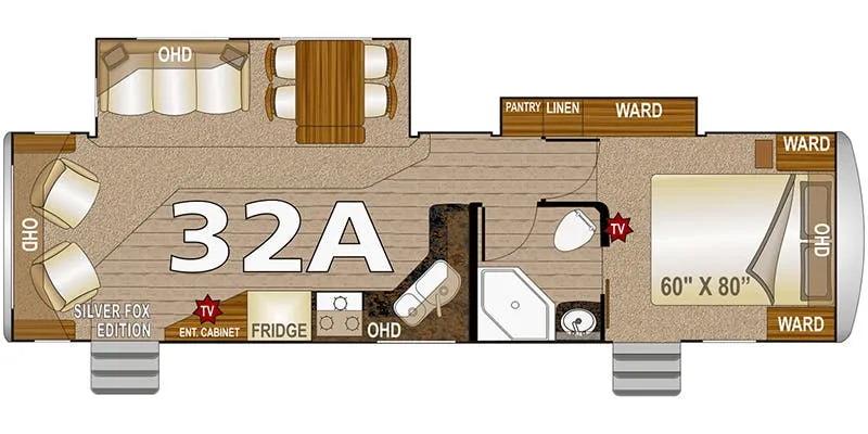 Northwood Arctic Fox North Fork 32A floor plan