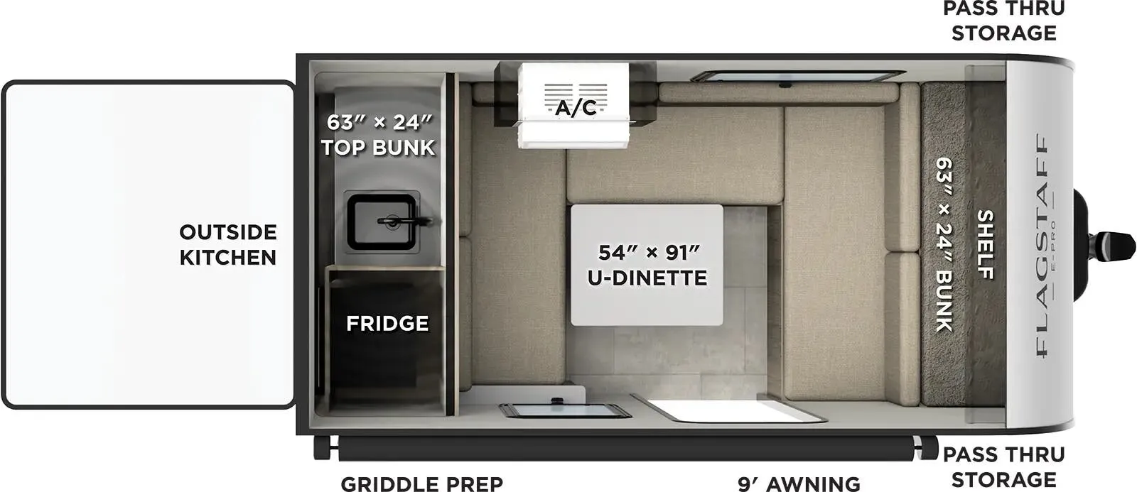 2026 Forest River Flagstaff E-Pro E11LE - Floor plan