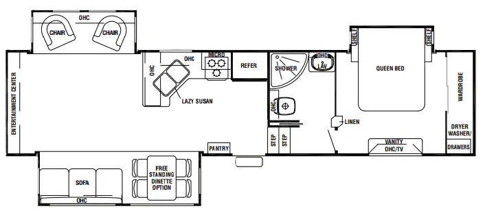 Forest River Cedar Creek 34SATS floor plan