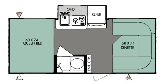 Forest River R-Pod 178 floor plan