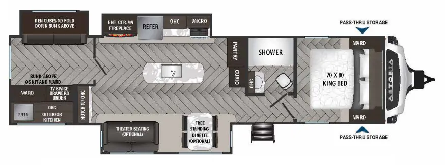 Dutchmen Astoria 3393BH floor plan