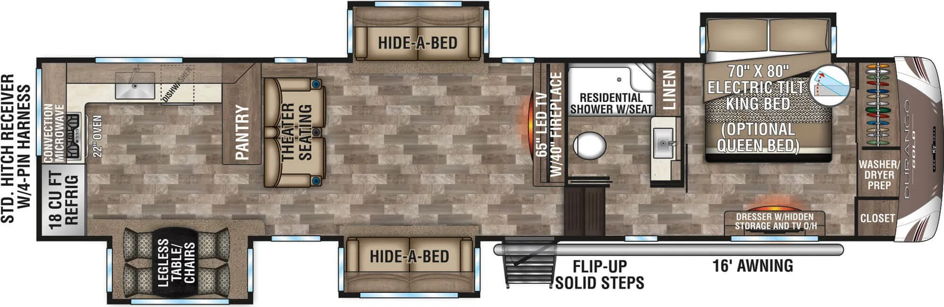 K-Z Durango Gold G391RKQ floor plan
