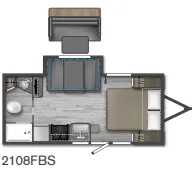 Winnebago Micro Minnie FLX 2108FBS floor plan