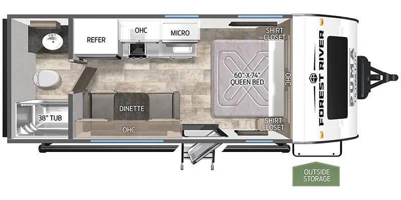 2025 Palomino Puma Ultra Lite 16QBX floor plan