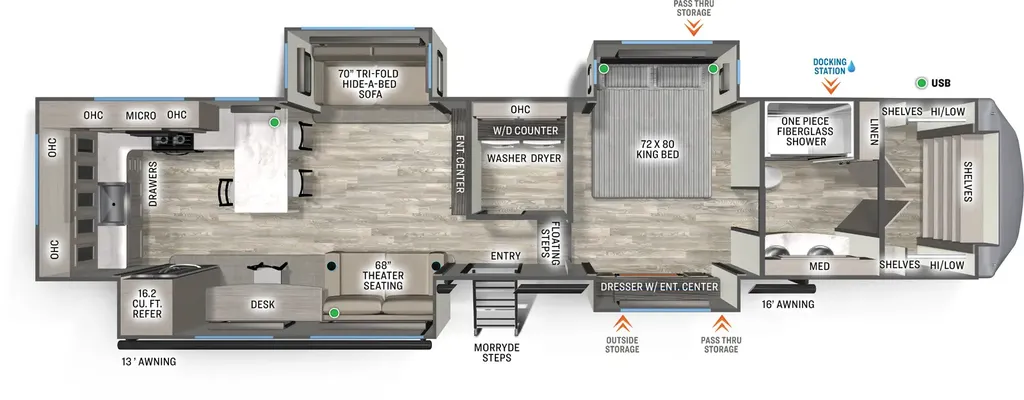2026 Forest River Sandpiper 3800RK floor plan