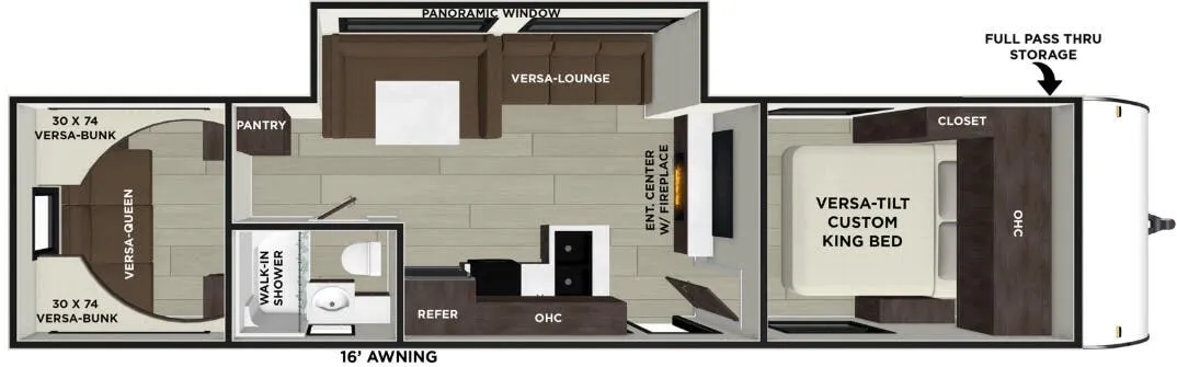 Forest River EVO Lite 2985VBX floor plan