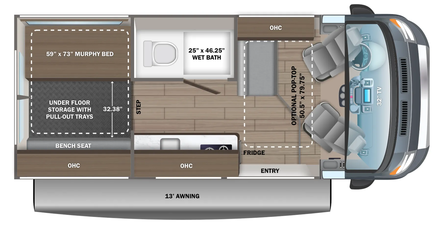 Jayco Swift 20E floor plan