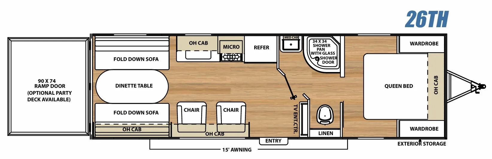 Coachmen Catalina Trail Blazer 26TH floor plan