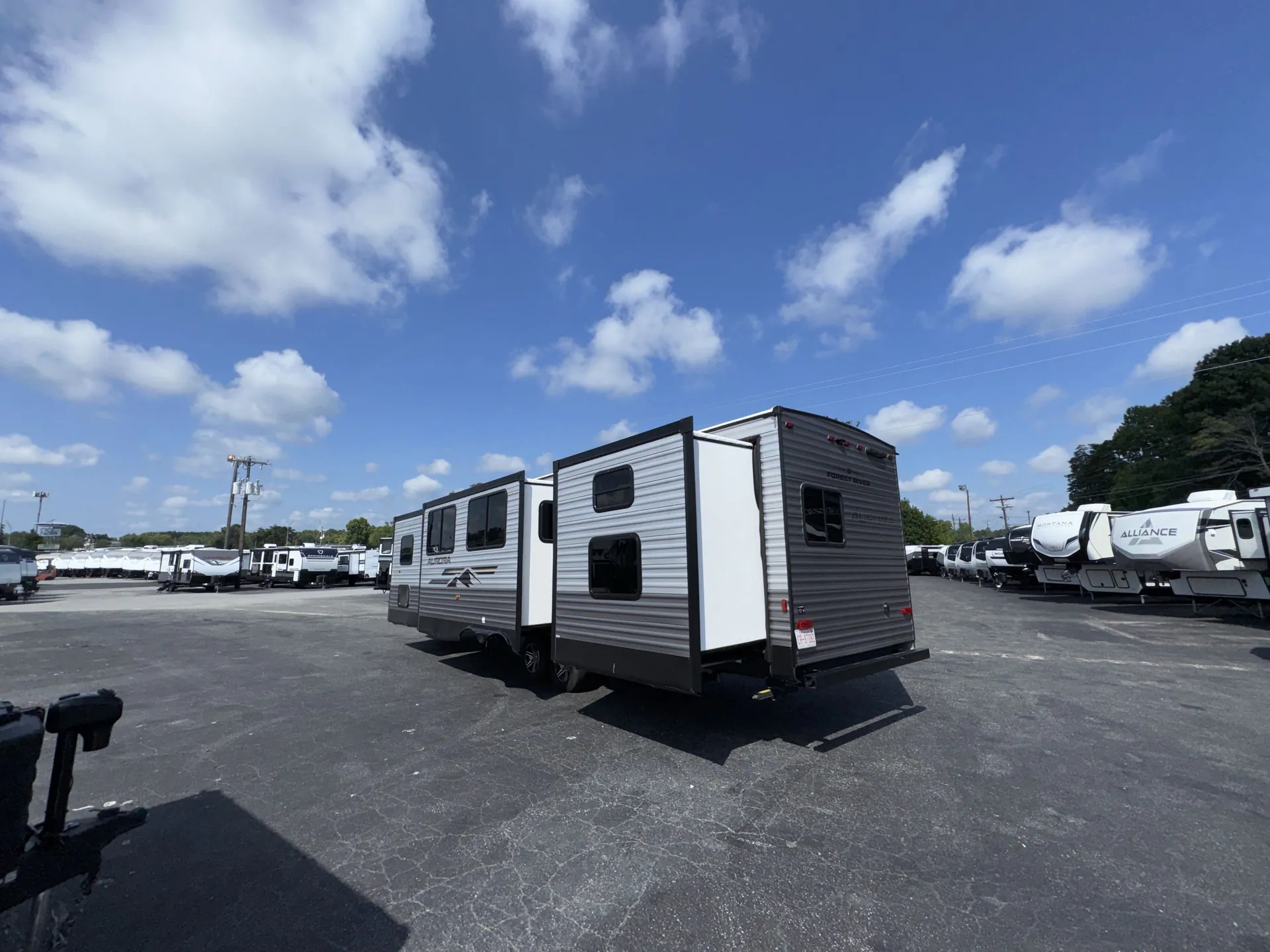 2025 Forest River Aurora 34BHTS — off campside